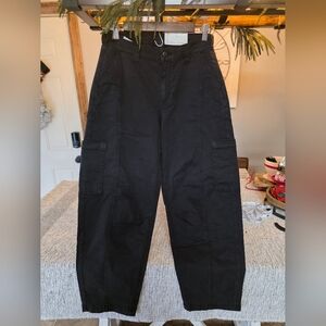 American Eagle Outfitters Black Barrel Pants